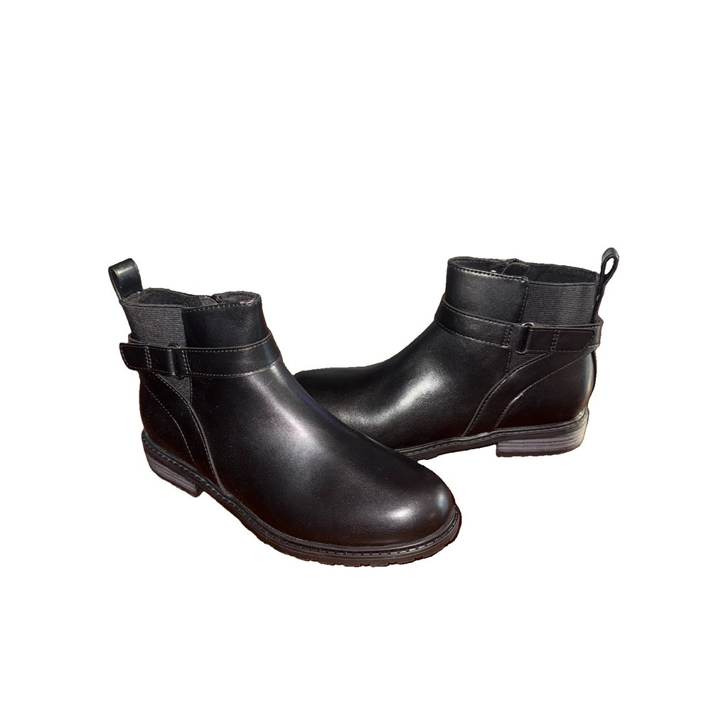 Sonoma Aarie Women's 7.5 Black Ankle Boots Booties Buckle Zip Memory Foam NIB